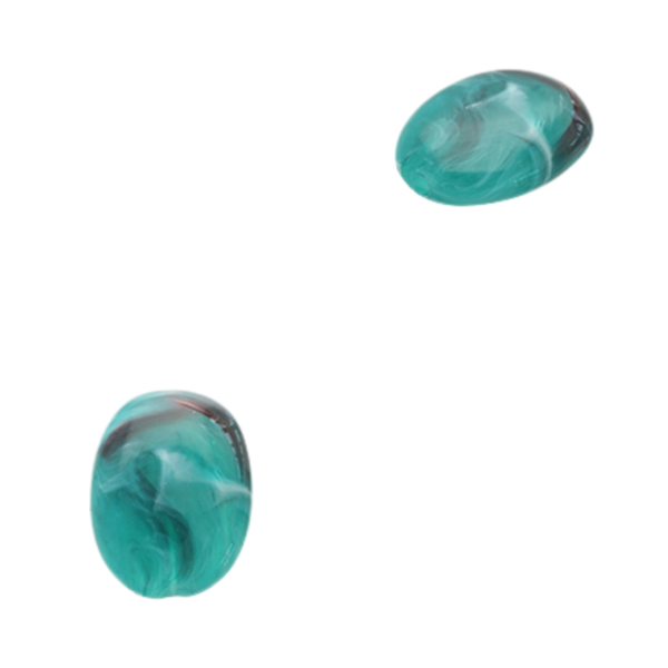 Acryl Kraal Ovaal Turquoise 19x15mm - 1 stuk