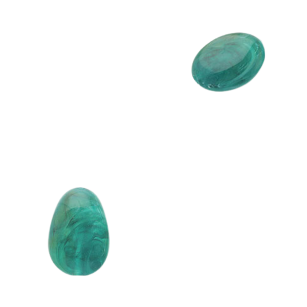 Acryl Kraal Nugget Turquoise 18.5x13mm - 1 stuk
