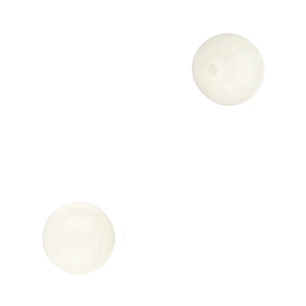 12mm Acryl Kralen Rond Off White - 10 stuks