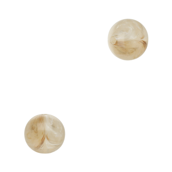 12mm Acryl Kralen Rond Beige - 10 stuks