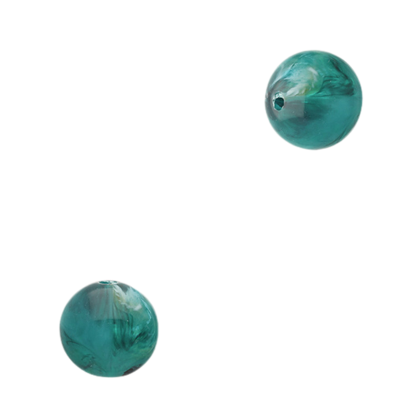 12mm Acryl Kralen Rond Turqoise - 10 stuks