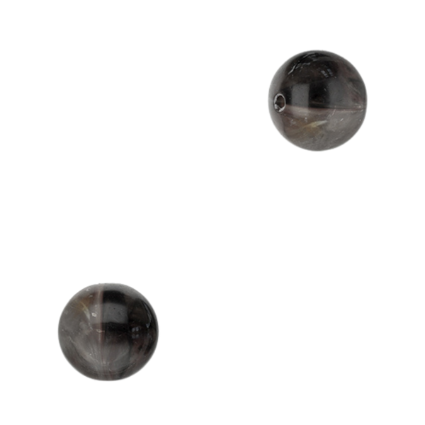 12mm Acryl Kralen Rond Donker Grijs - 10 stuks