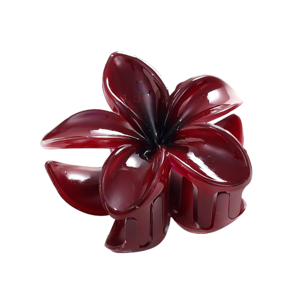 Haarclip Bloem Burgundy Rood