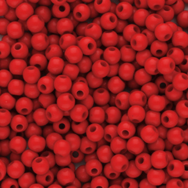 4mm Acryl kralen Shiny Red - 100 stuks