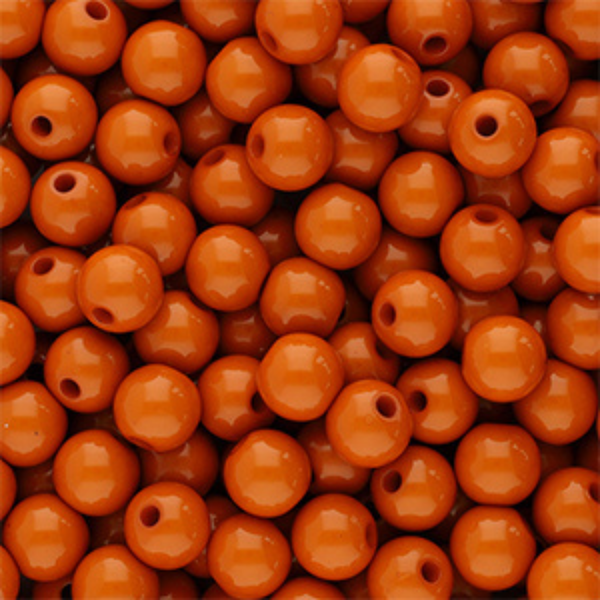 8mm Acryl kralen Shiny Terracotta Bruin - 50 stuks