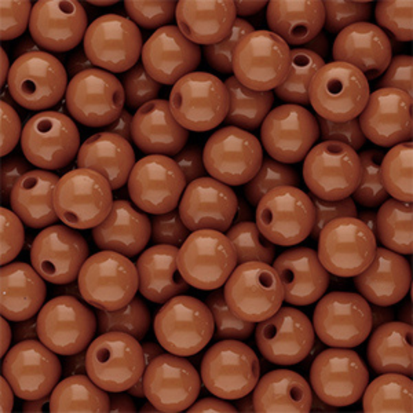 8mm Acryl kralen Shiny Cognac Bruin - 50 stuks
