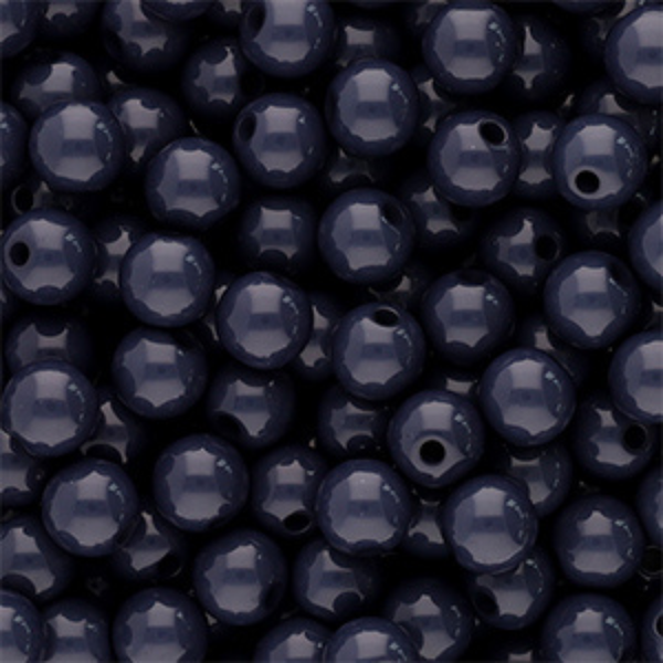 8mm Acryl kralen Shiny Antraciet - 50 stuks