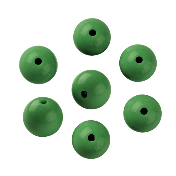 15mm Acryl Kralen Donker Groen - 1 stuk
