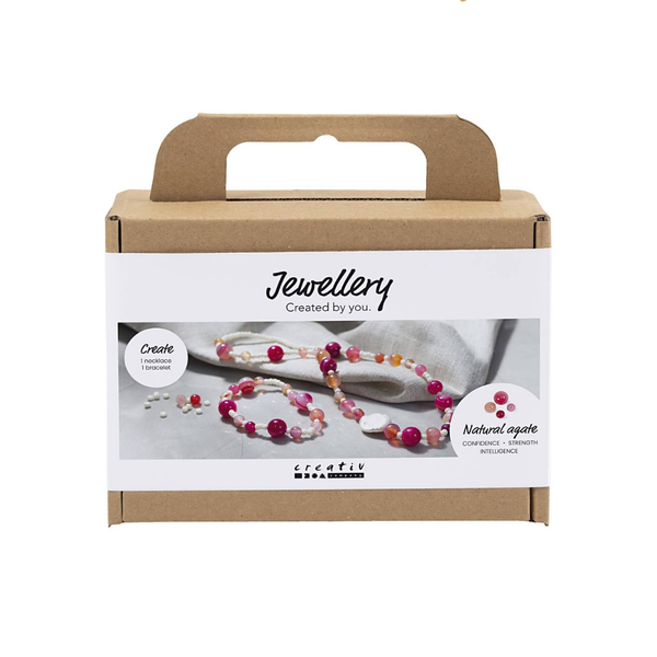 DIY Box - Sieraden Maken Donker Roze Agaat