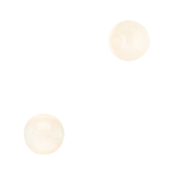 12mm Acryl Kralen Rond Glitter Vanilla - 10 stuks