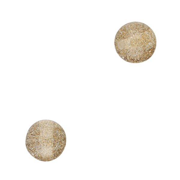 12mm Acryl Kralen Rond Glitter Champagne - 10 stuks