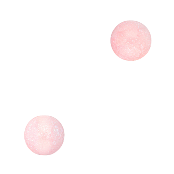 12mm Acryl Kralen Rond Glitter Licht Roze - 10 stuks