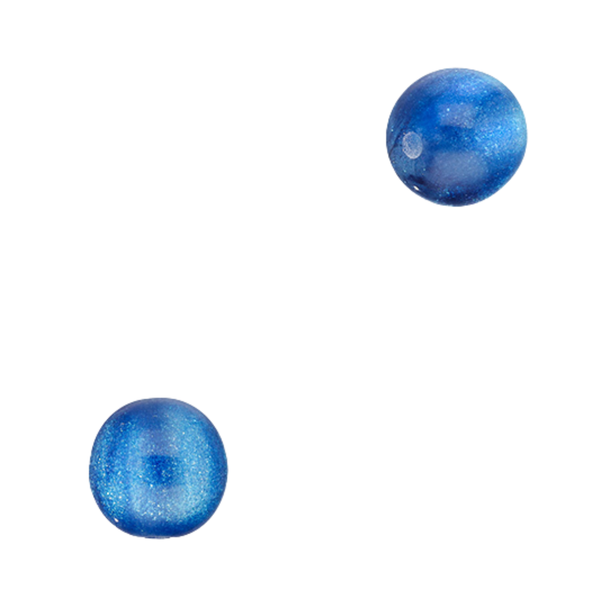 12mm Acryl Kralen Rond Glitter Blauw - 10 stuks