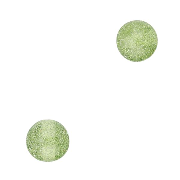 12mm Acryl Kralen Rond Glitter Groen - 10 stuks