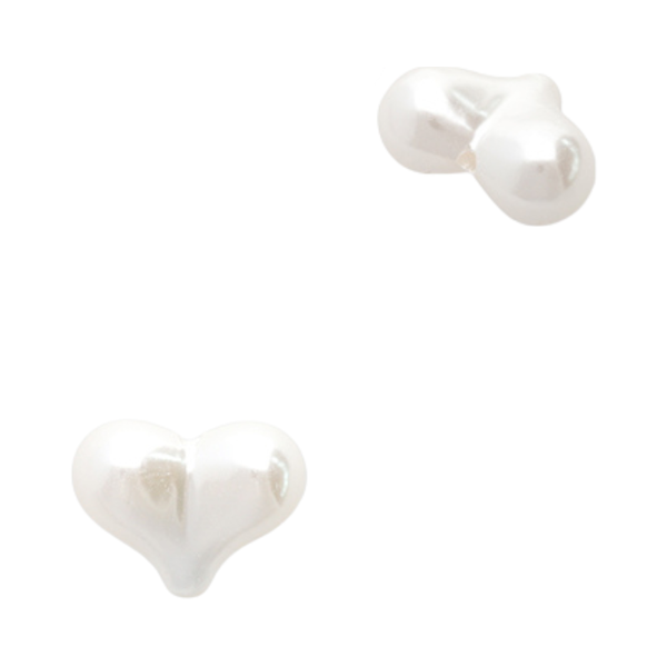 Imitatie Zoetwaterparel 16x21mm Hart - 1 stuk
