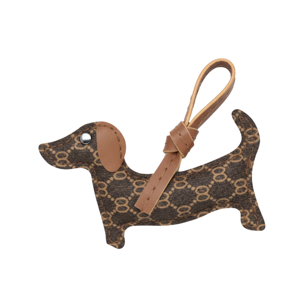 Statement Hanger Teckel 8cm Bruin - 1 Stuk