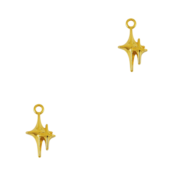 DQ Bedel Sterretjes 17mm Goud - 1 stuk