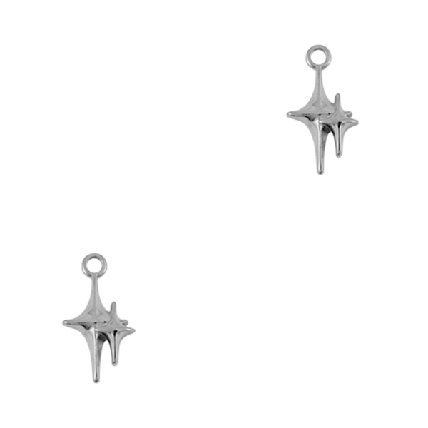 DQ Bedel Sterretjes 17mm Zilver - 1 stuk