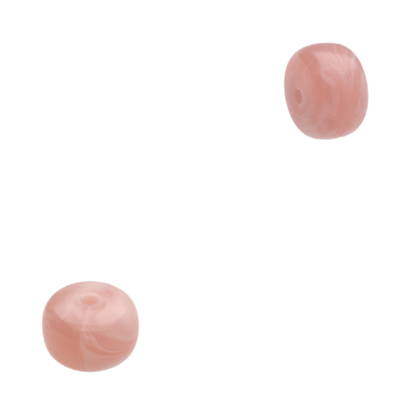 Acryl Kraal Disc Vintage Roze 9.5x14.5mm - 1 stuk