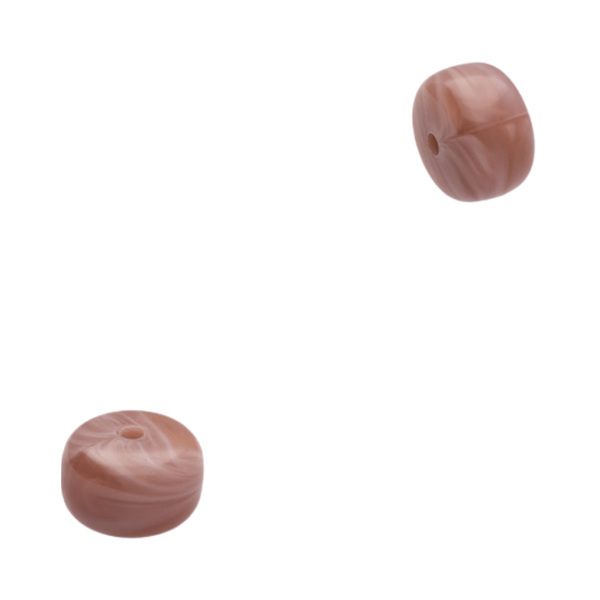 Acryl Kraal Disc Licht Bruin 9.5x14.5mm - 1 stuk