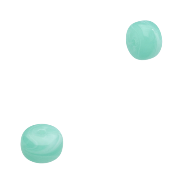 Acryl Kraal Disc Turquoise Blauw 9.5x14.5mm - 1 stuk