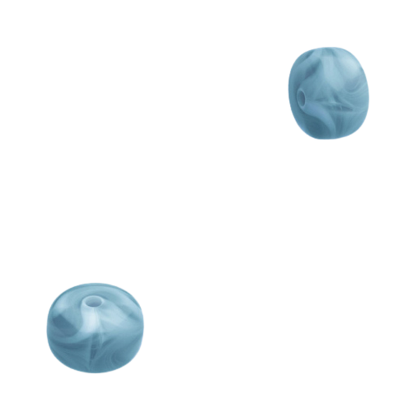 Acryl Kraal Disc Ijs Blauw 9.5x14.5mm - 1 stuk