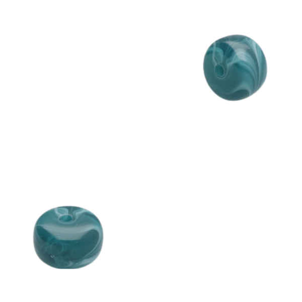Acryl Kraal Disc Donker Teal 9.5x14.5mm - 1 stuk