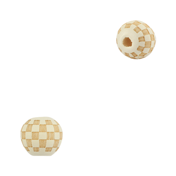 Houten Kralen Blokjes Wit Naturel 10mm - 10 stuks