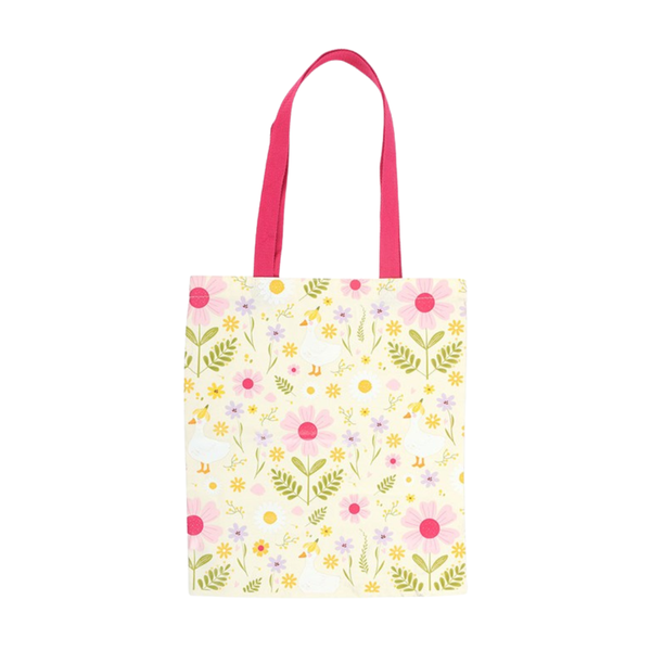Canvas Tas Flowers And Ducks