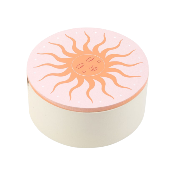 Sieraden Opbergdoosje Zon Met Spiegel