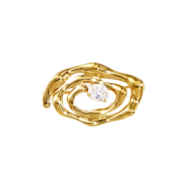 Broche Oval Swirl
