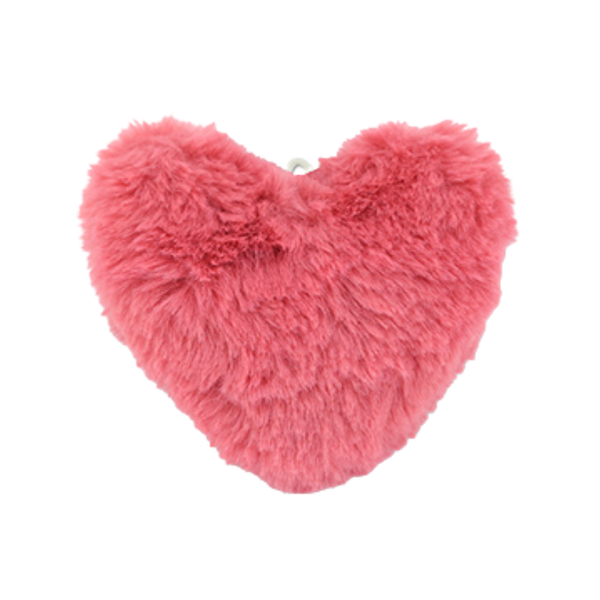 Statement Hanger Fluffy Hart 9cm Roze - 1 stuk