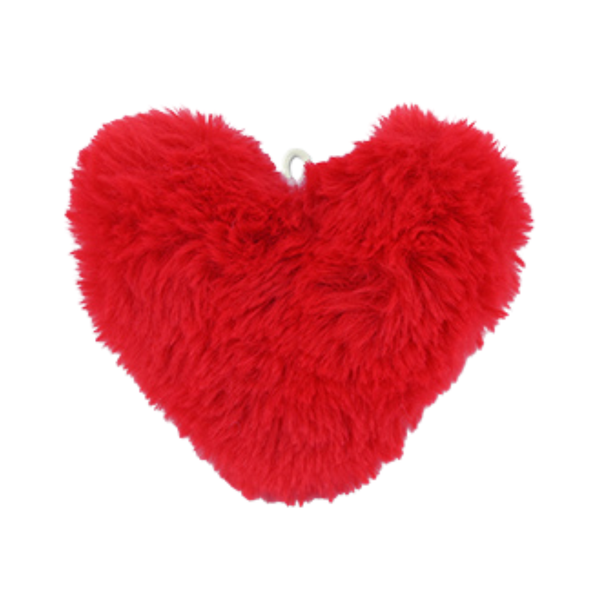 Statement Hanger Fluffy Hart 9cm Rood - 1 stuk