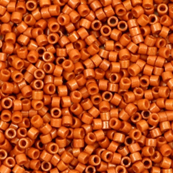 Miyuki Delica 11/0 Duracoat Opaque Dyed Ginger Rust Brown - 3 gram