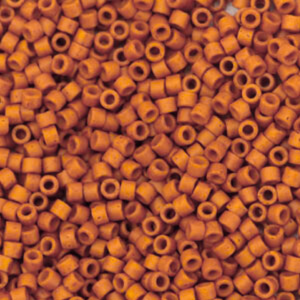 Miyuki Delica 11/0 Opaque Dyed Pumpkin Brown Matte - 3 gram