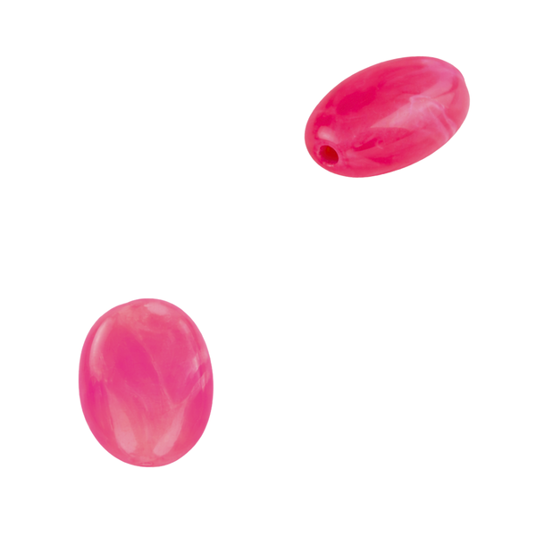 Acryl Kraal Ovaal Magenta Roze 19x15mm - 1 stuk