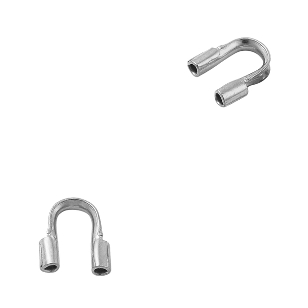 Draadbeschermers (Stainless steel) 5x4.5mm Zilver - 10 stuks