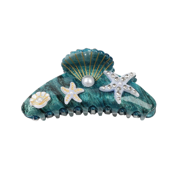 Haarclip Starfish Dark Teal