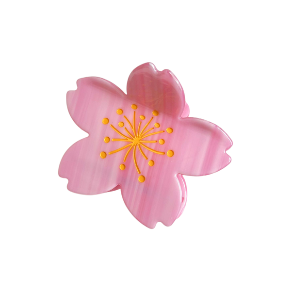Haarclip Pink Flower