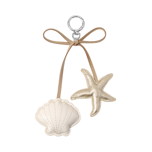 Sleutelhanger Zeester Schelp Beige
