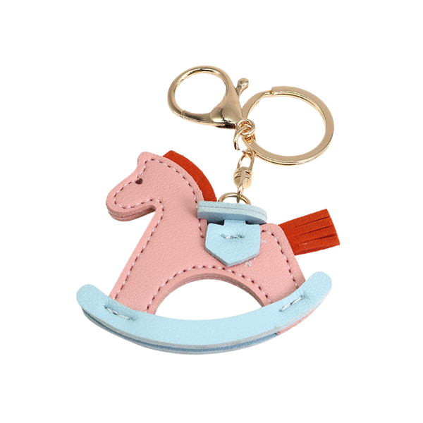 Sleutelhanger Hobbelpaard Roze Blauw