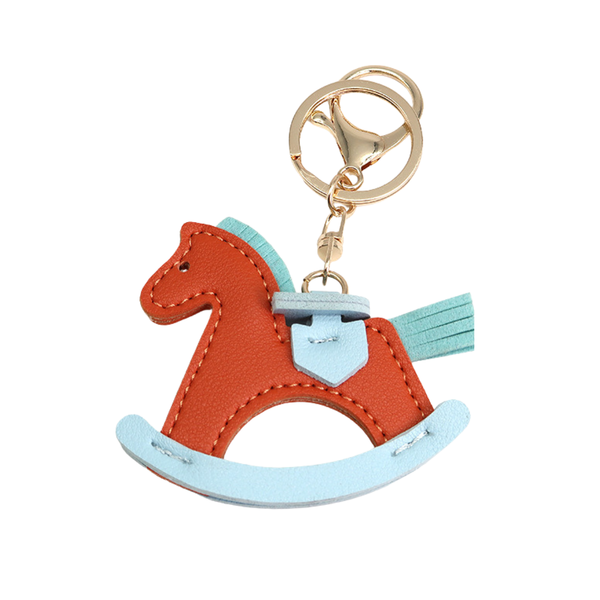 Sleutelhanger Hobbelpaard Bruin Blauw