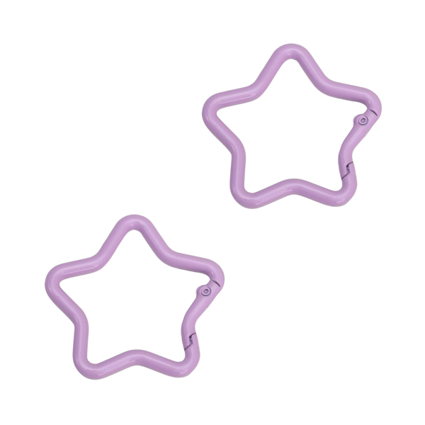 Sleutelhanger Ring Ster 42mm Paars - 1 Stuk