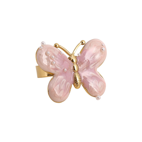 Ring Pink Butterfly