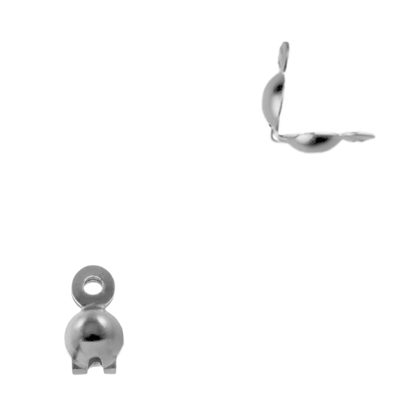 Kalotjes (Stainless steel) 6x3mm Zilver - 10 stuks