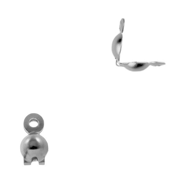 Kalotjes (Stainless steel) 8x4mm Zilver - 10 stuks