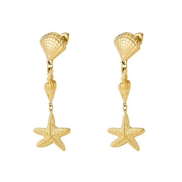Oorbellen Stud Triple Shell