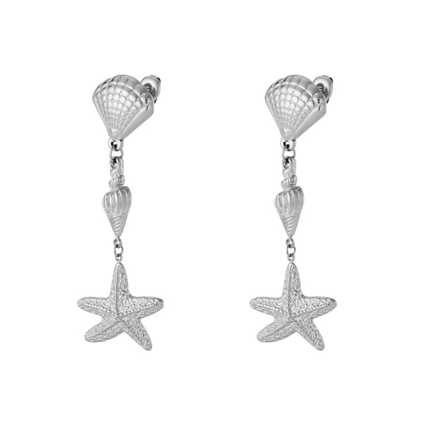 Oorbellen Stud Triple Shell