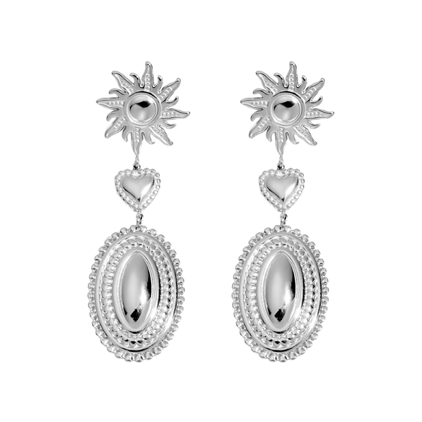 Oorbellen Stud Sun Dangle