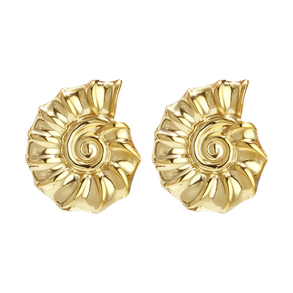 Oorbellen Stud Shell Swirl